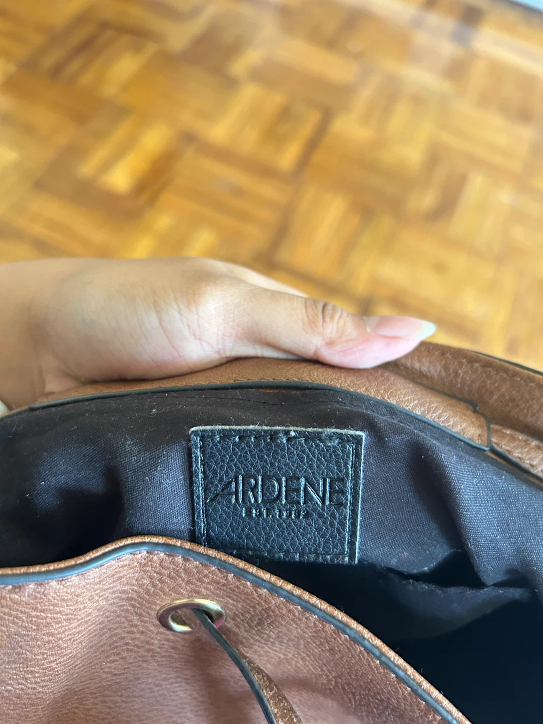Ardene Brown Faux Leather Backpack - photo 2