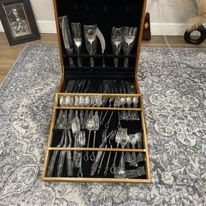 Silverware Set with Wood Case