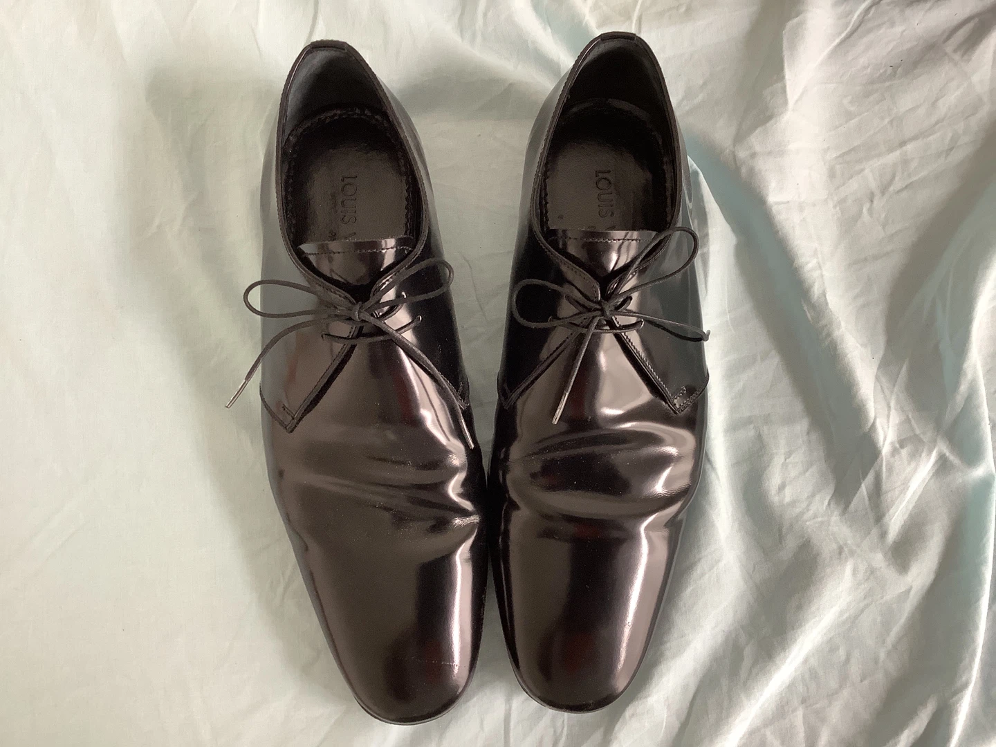 Louis Vuitton Black Patent Leather Dress Shoes