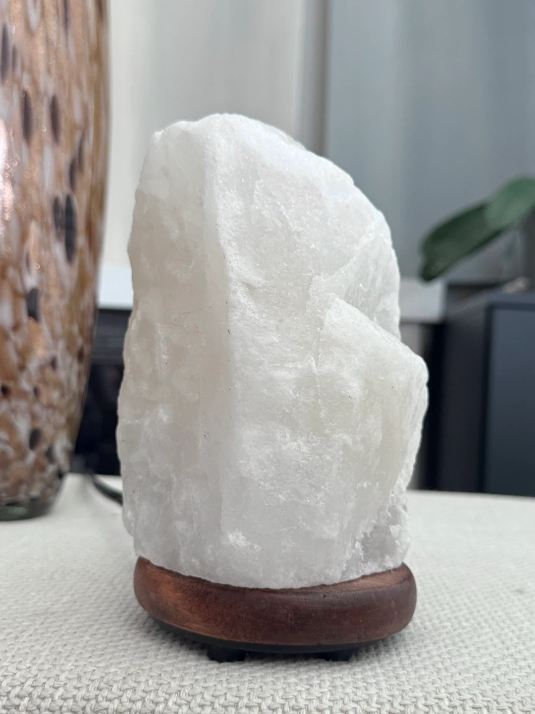 Himalayan White Salt Crystal Lamp NATURAL White Rock Salt - photo 3