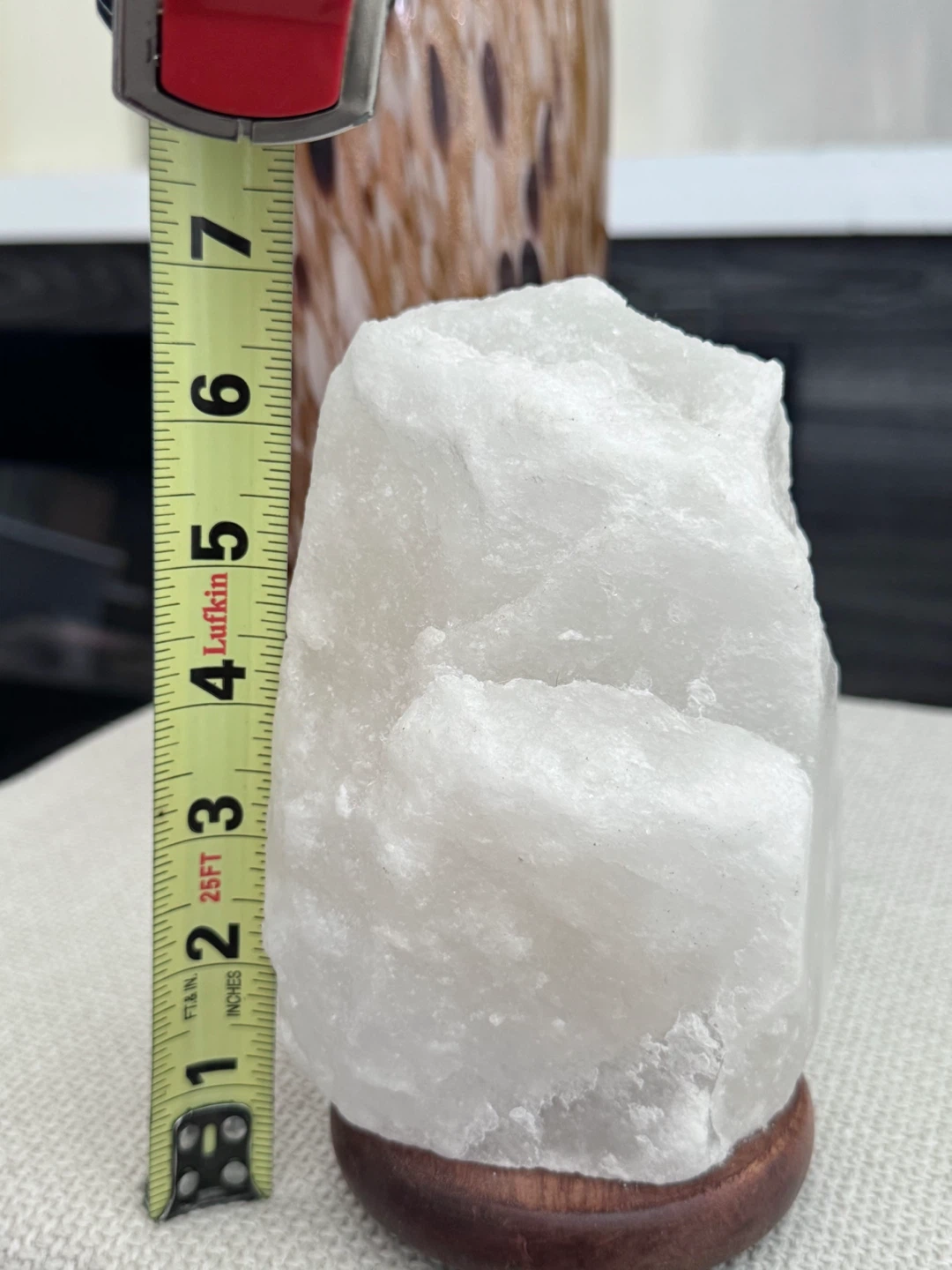 Himalayan White Salt Crystal Lamp NATURAL White Rock Salt - photo 4