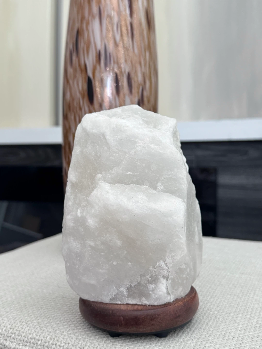 Himalayan White Salt Crystal Lamp NATURAL White Rock Salt - photo 5