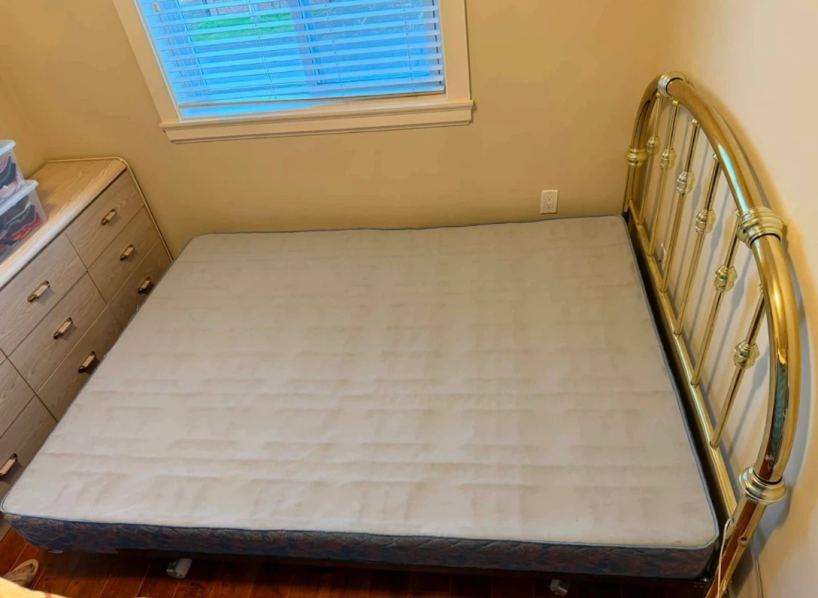 Brass Bed Frame with box spring (queen size) - photo 2
