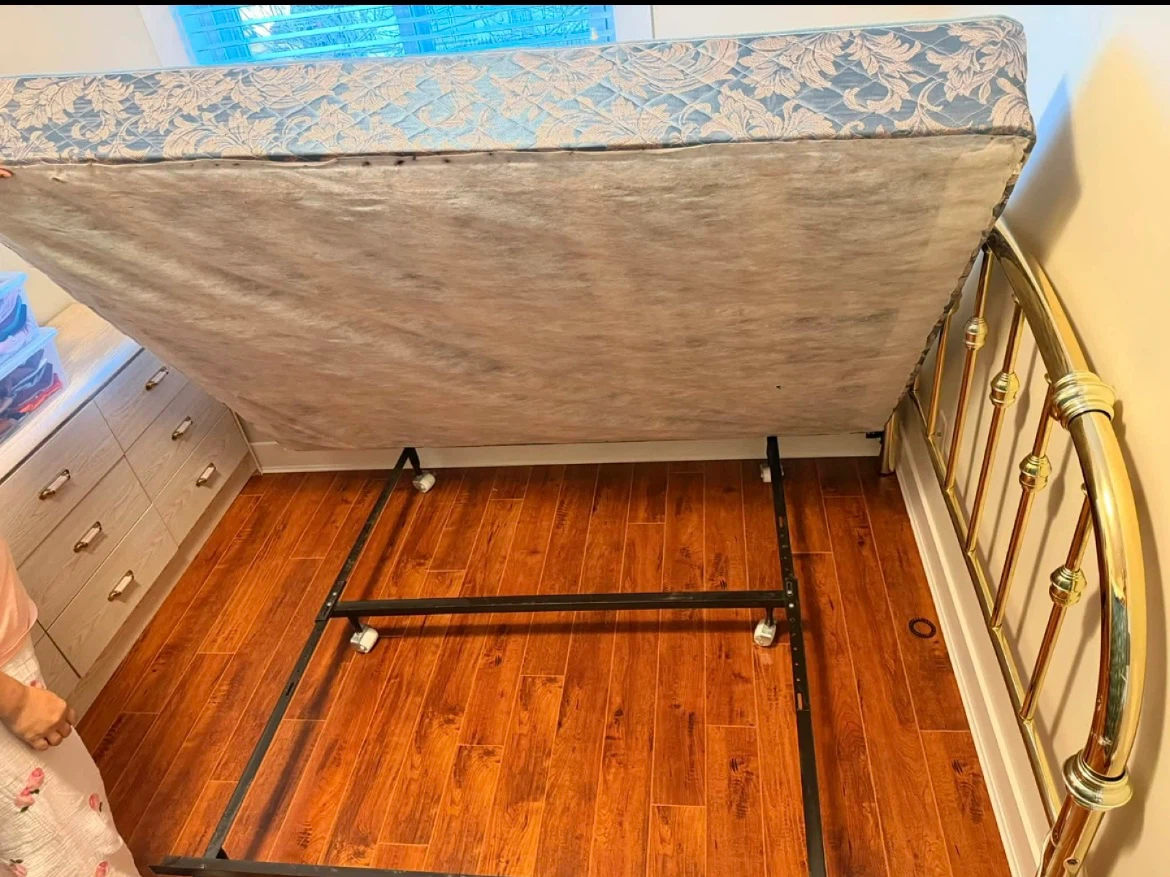 Brass Bed Frame with box spring (queen size) - photo 3