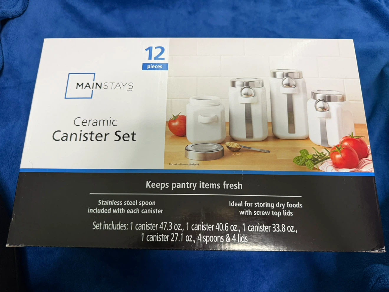 Mainstays Ceramic Canister Set - 12 Pieces