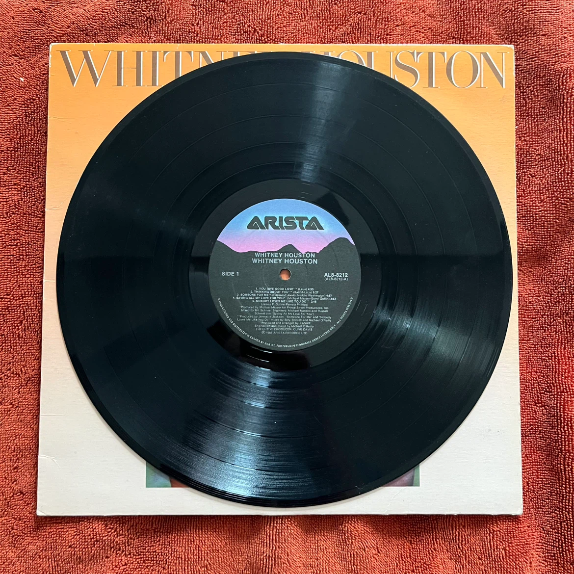 Whitney Houston Self-Titled Vinyl Record Album - photo 2