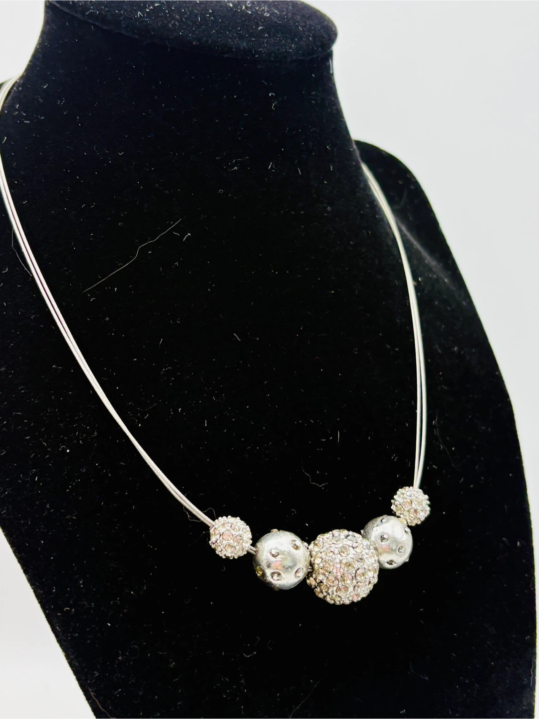 Chico's Silver Tone Necklace with Crystal Accents - photo 2