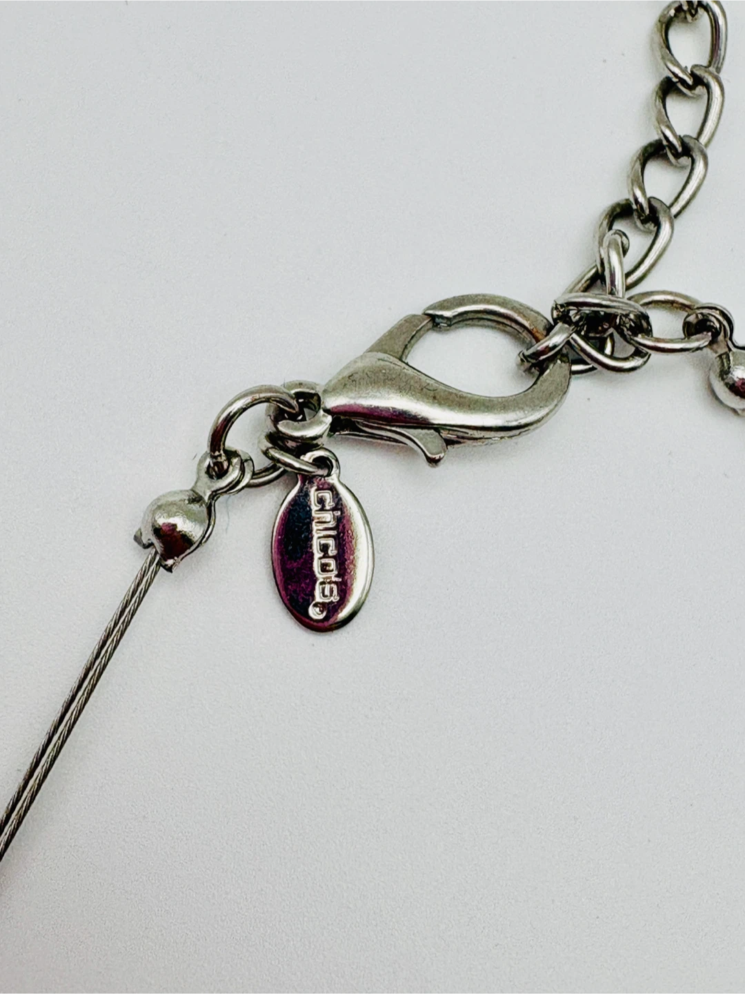 Chico's Silver Tone Necklace with Crystal Accents - photo 5