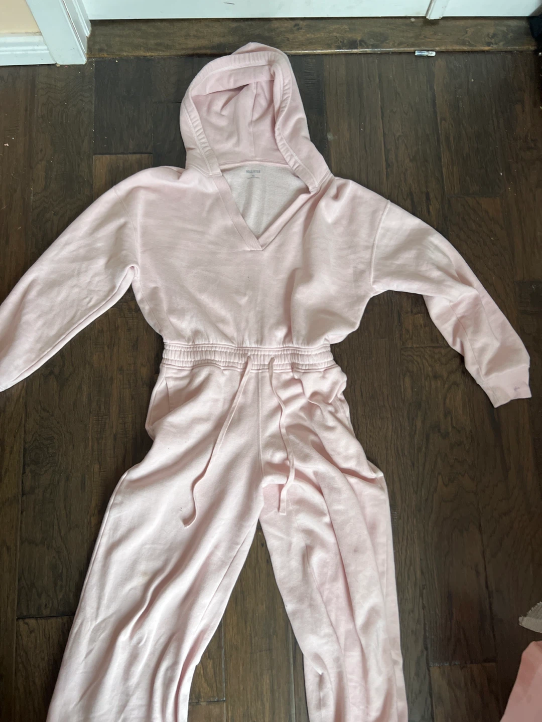 Hollister Pink Hoodie and Jogger Set - XS