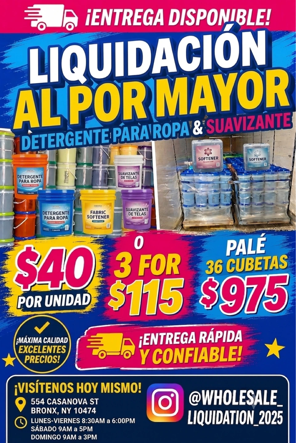 Detergent and Fabric Softener Liquidation