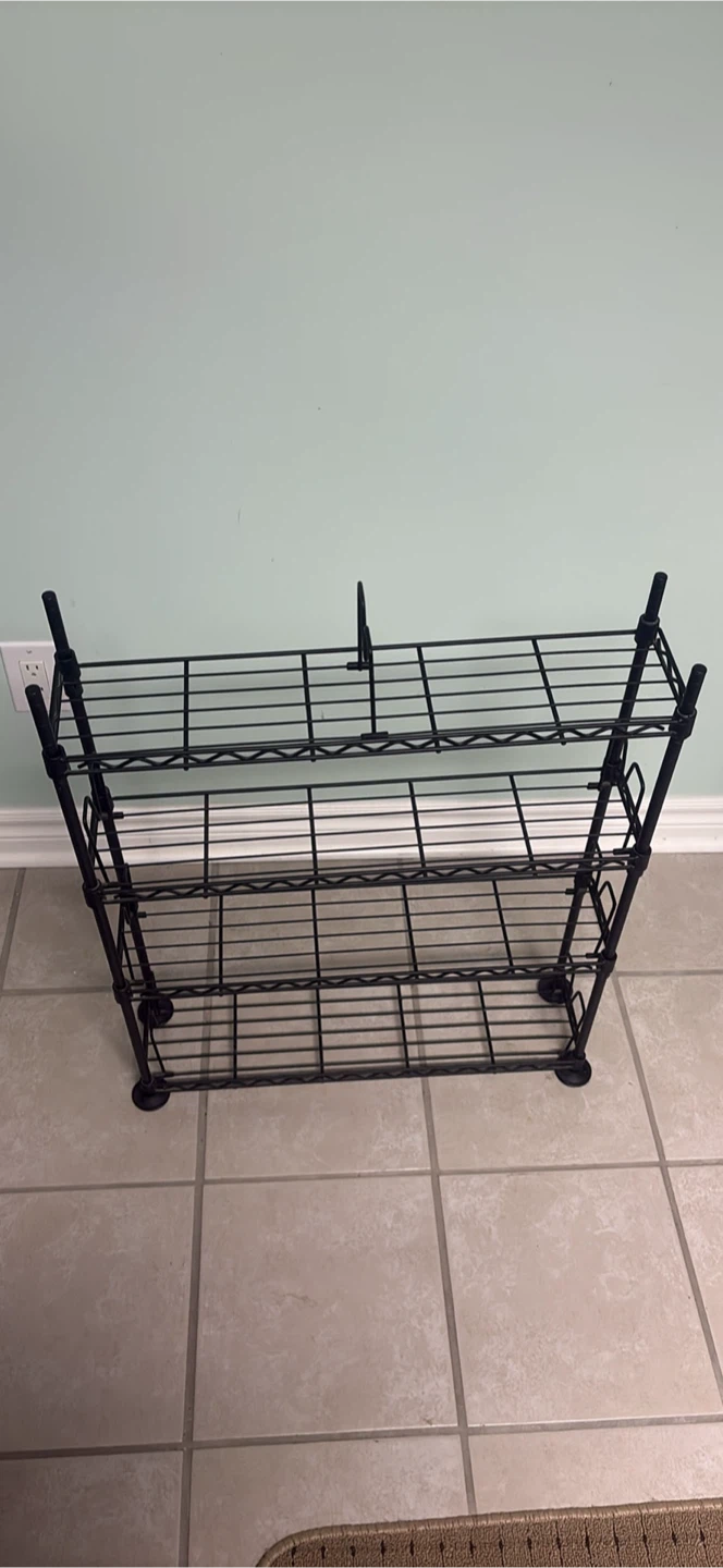 Black 4-Tier Wire Shelving Unit