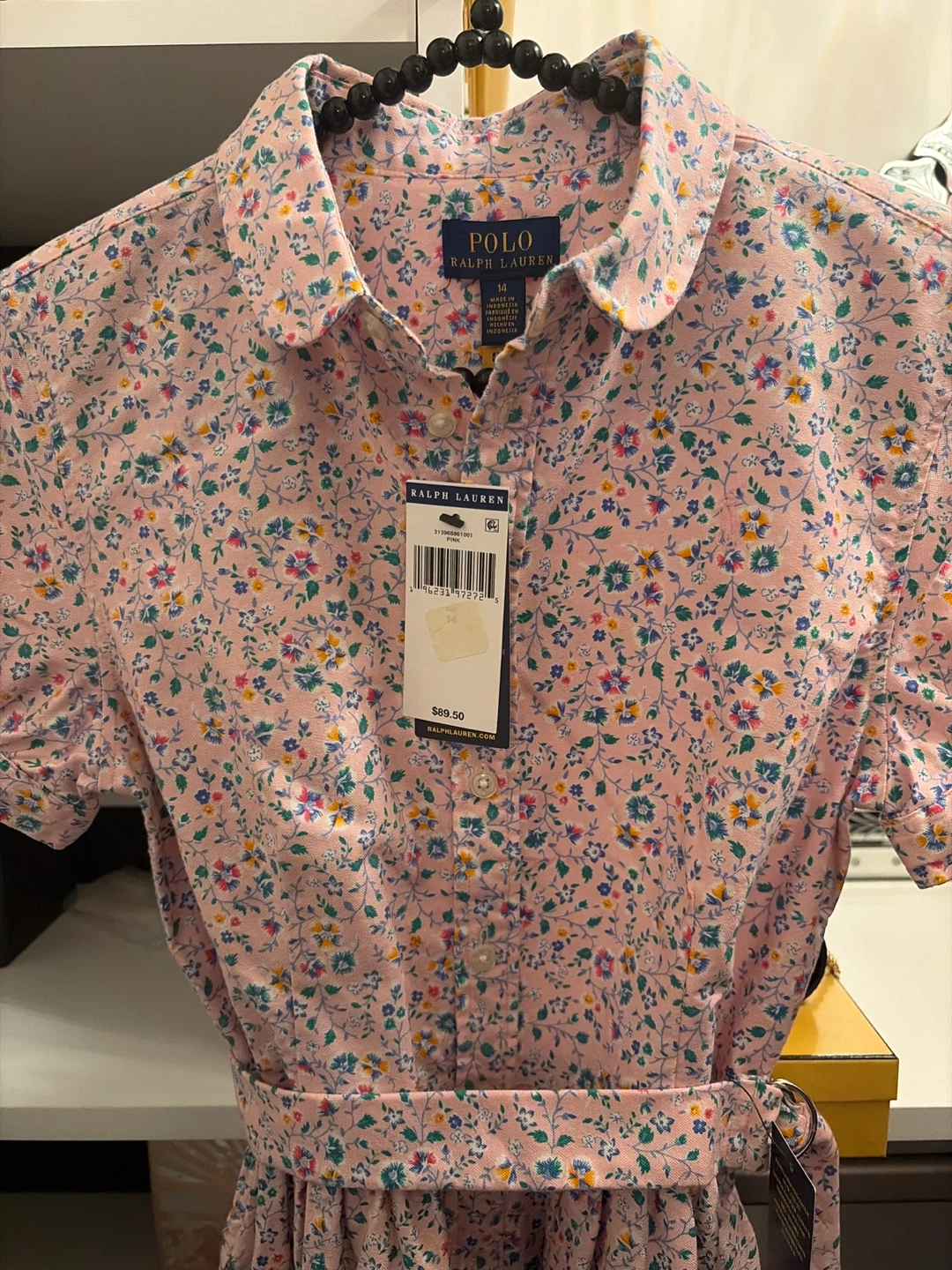 Polo Ralph Lauren Pink Floral Dress Size 14 Youth - photo 2