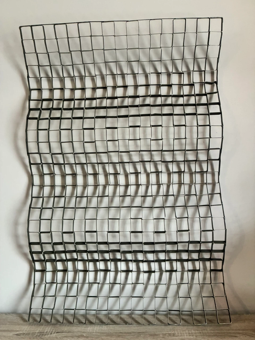 Decorative Metal Grid Wall Art Sculpture