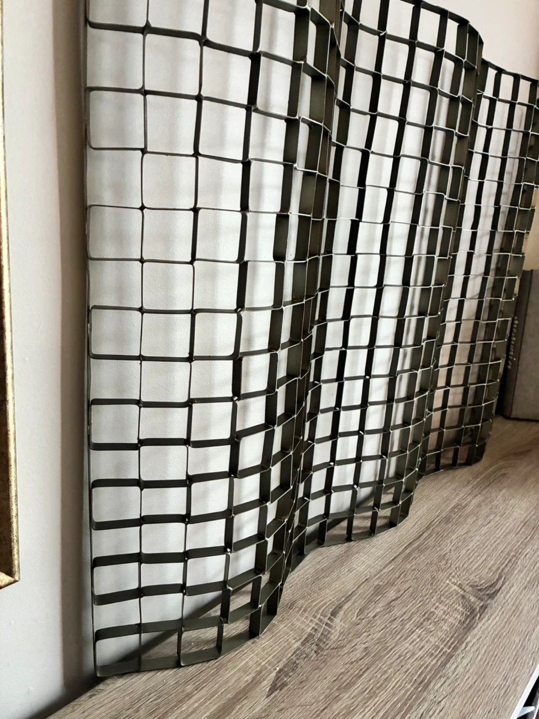 Decorative Metal Grid Wall Art Sculpture - photo 2