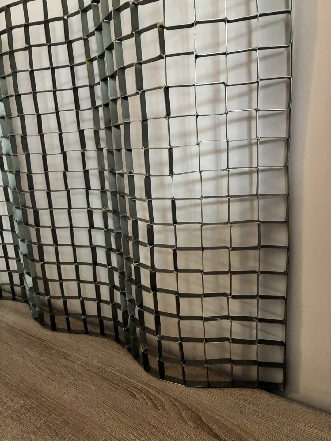 Decorative Metal Grid Wall Art Sculpture - photo 3