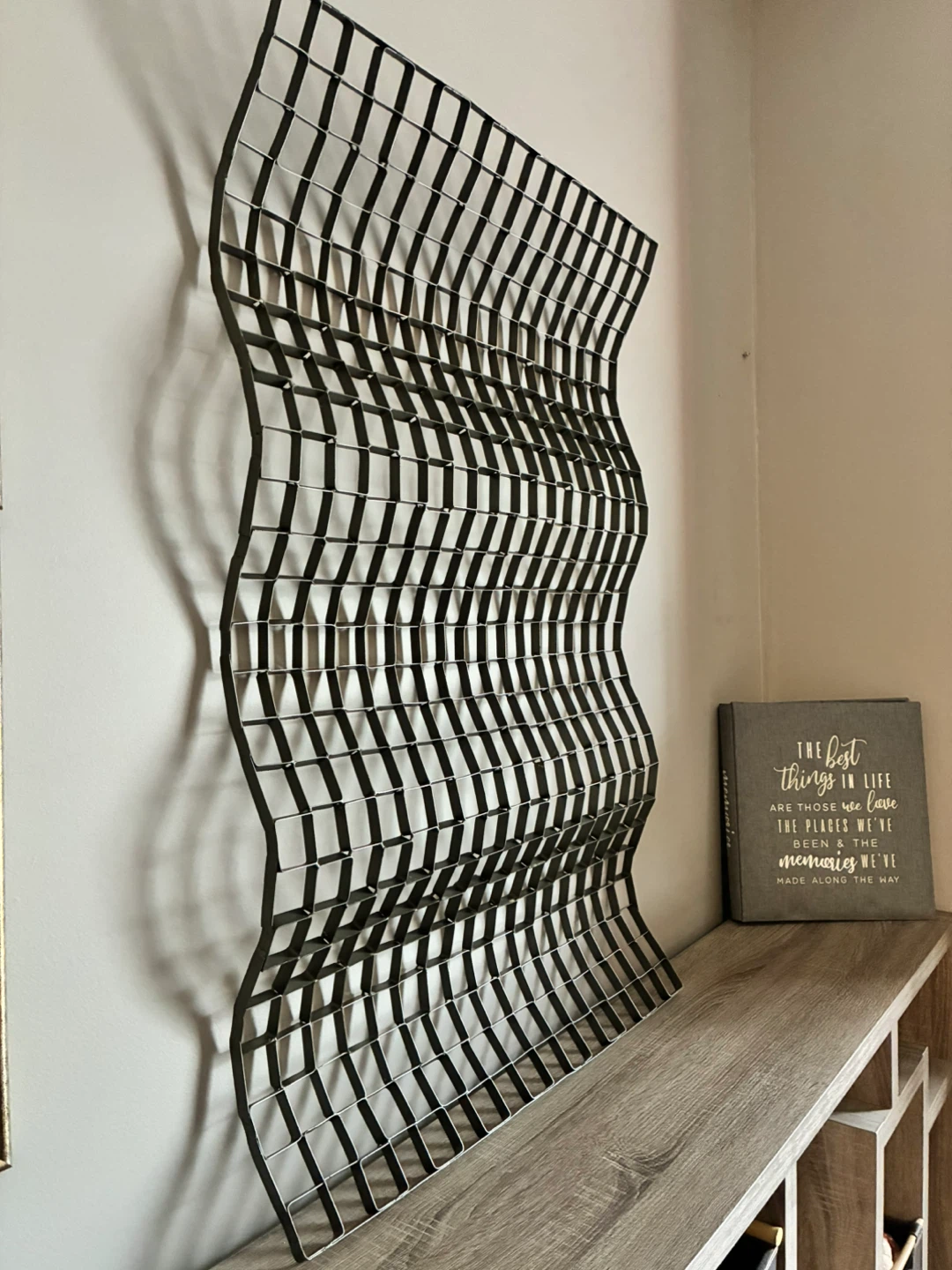 Decorative Metal Grid Wall Art Sculpture - photo 4