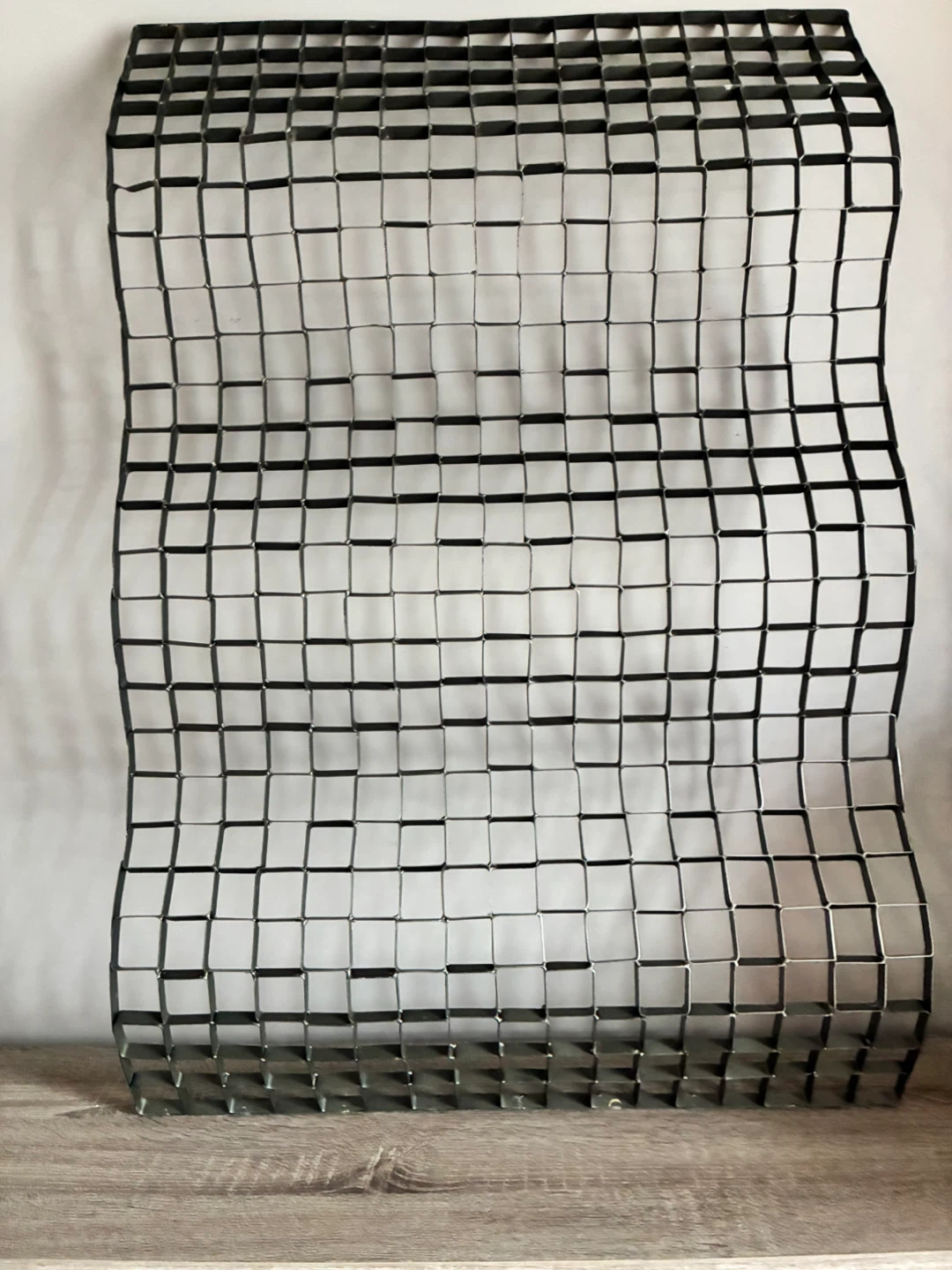 Decorative Metal Grid Wall Art Sculpture - photo 5