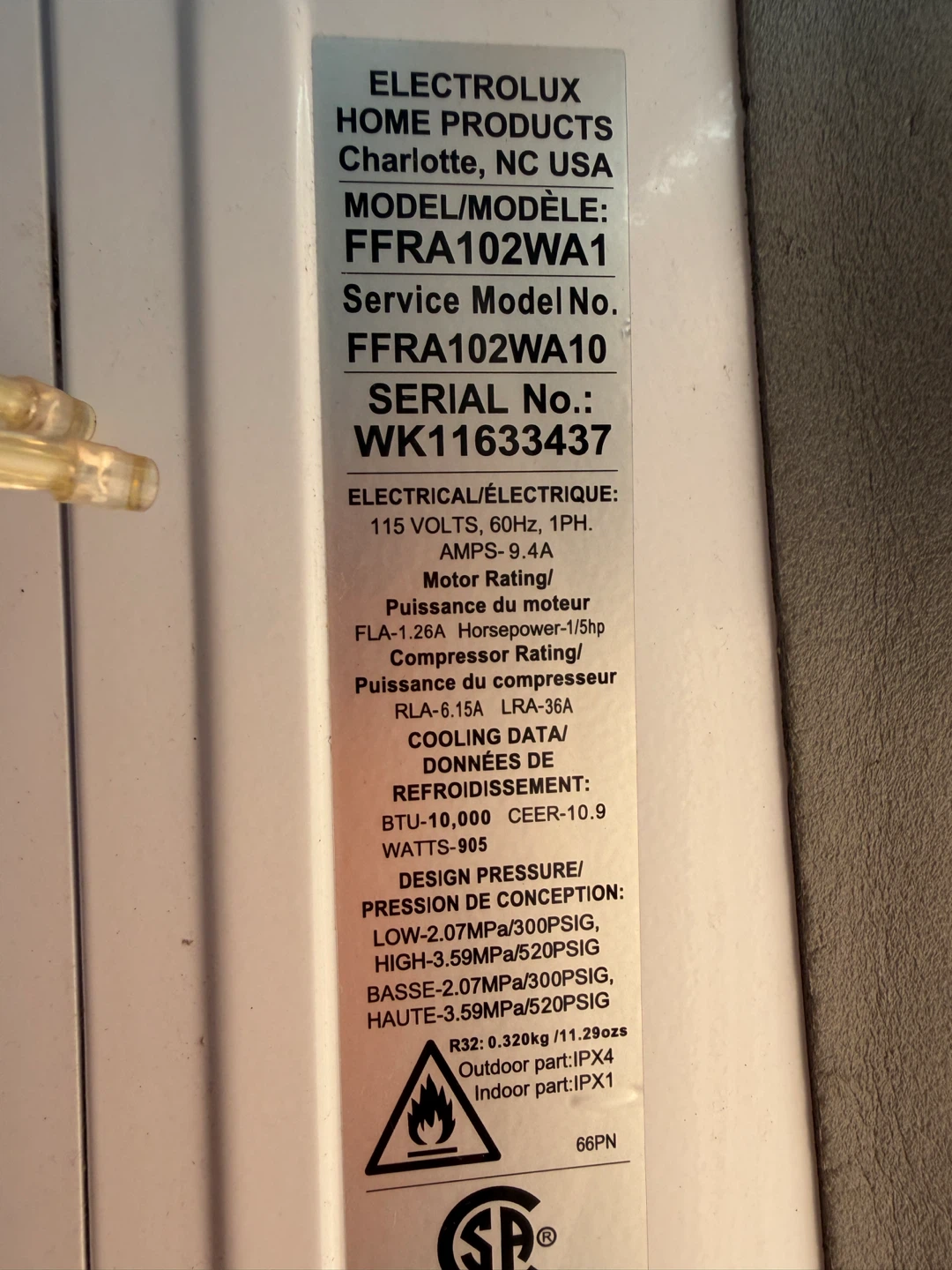Frigidaire Window Air Conditioner FFRA102WA1