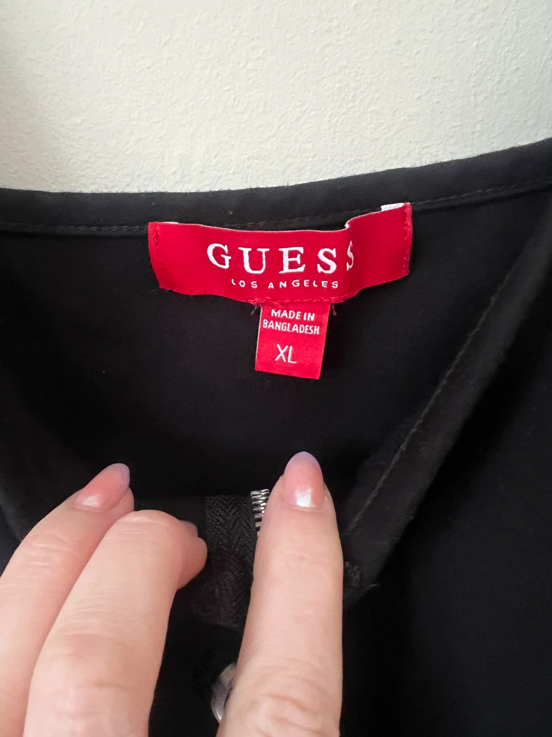 Guess Black Spaghetti Strap Dress with Front Zipper - photo 2