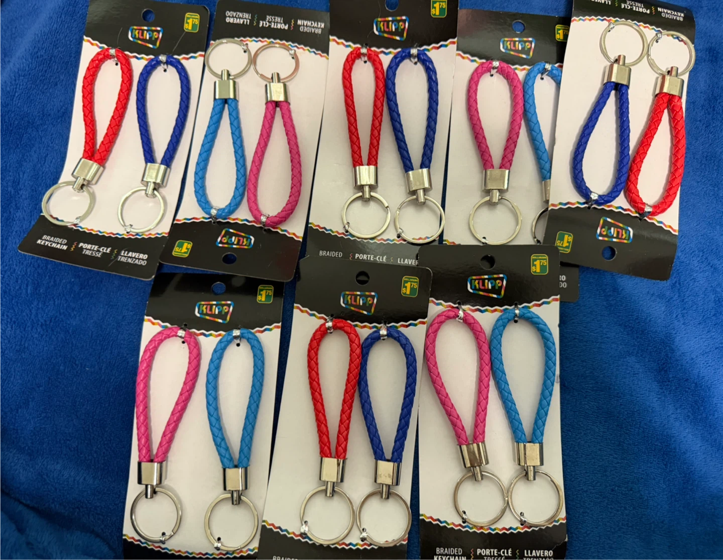 Braided Keychains - 16 count