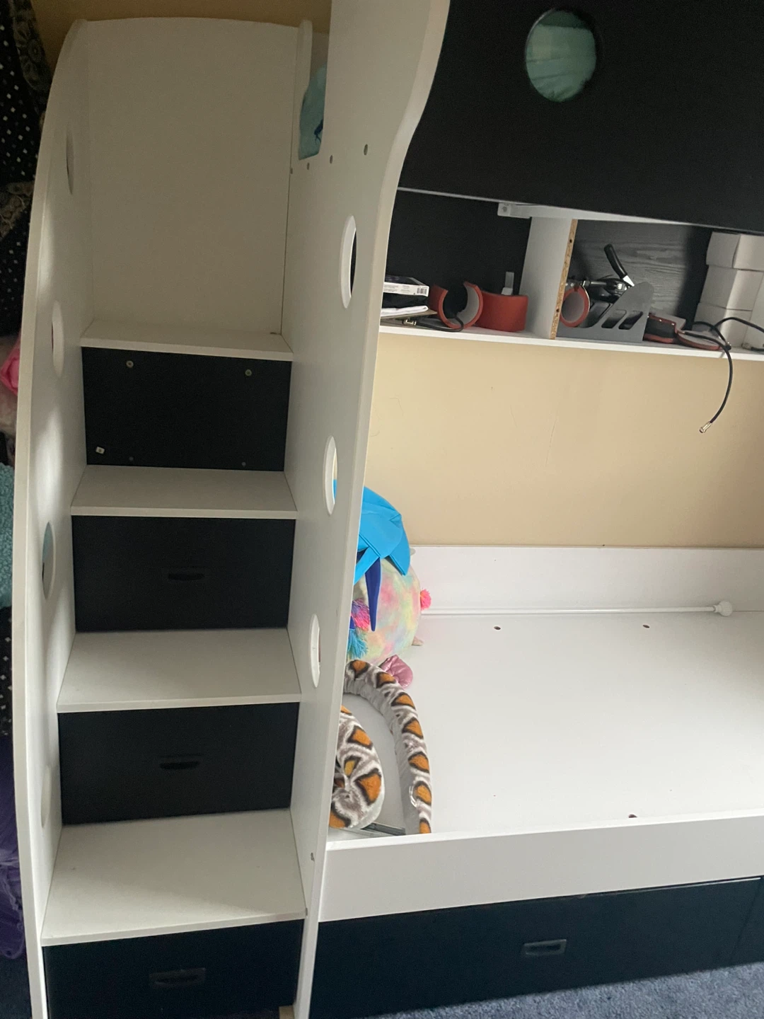Twin Over Twin Bunk Bed with Storage - photo 2