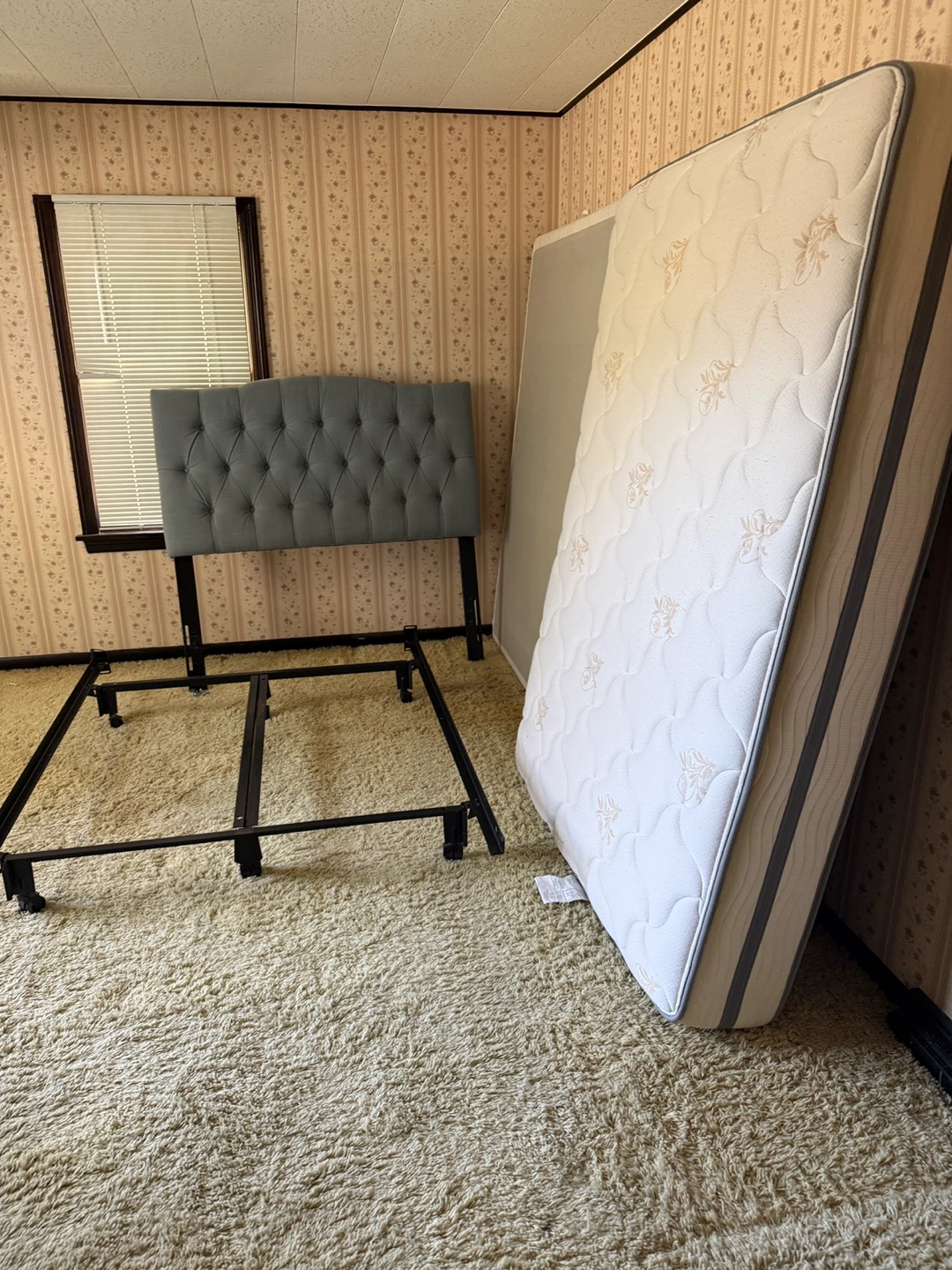 Safavieh Tufted Headboard / Bed Frame / Full size mattress