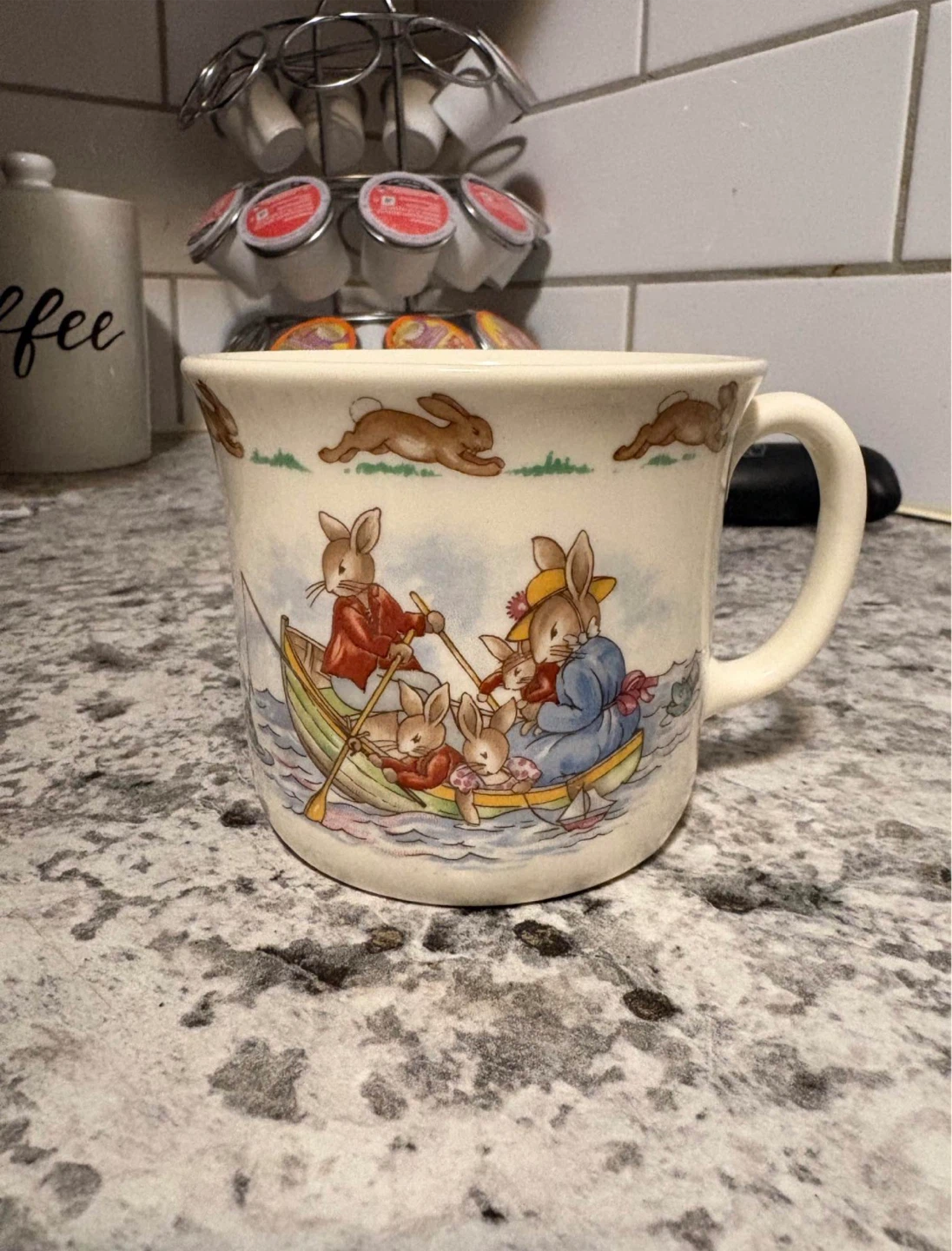 1939 antique Royal Doulton Bunnykins "Fishing" Mug - RARE