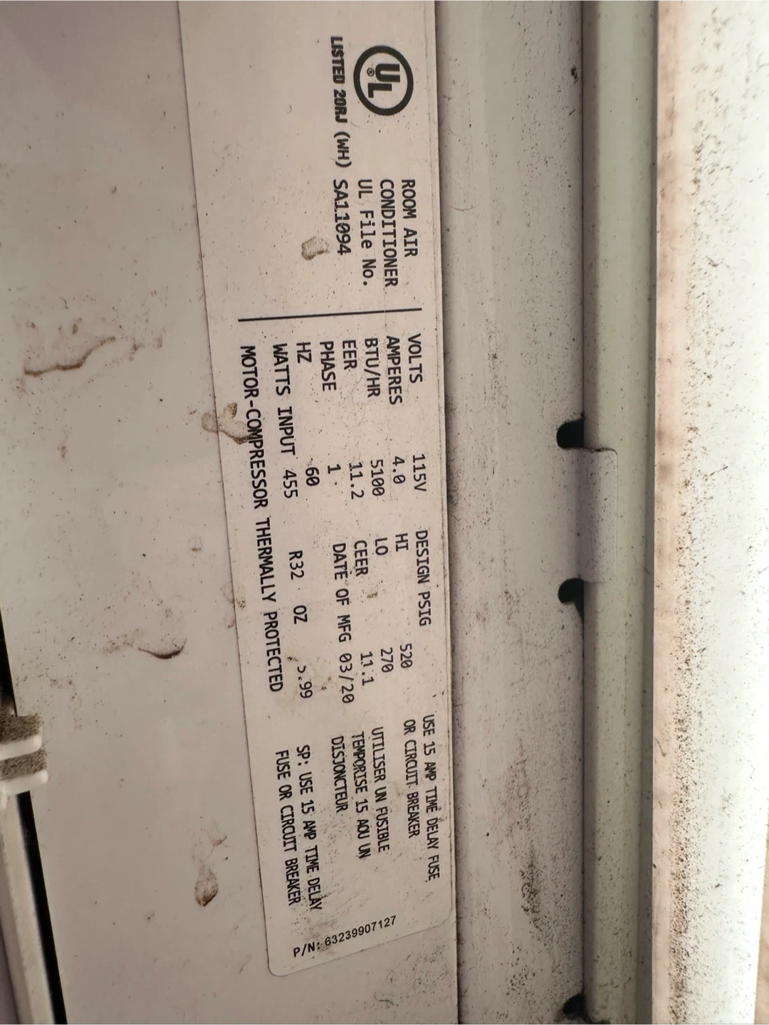 GE Room Air Conditioner - photo 3