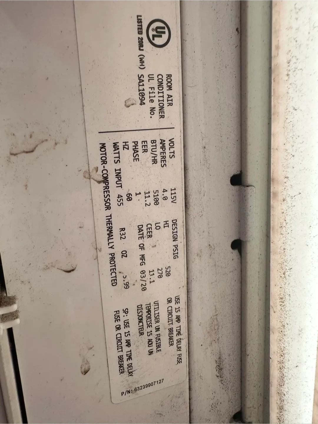 GE Room Air Conditioner - photo 3