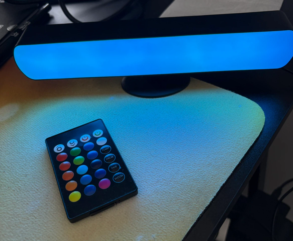 RGB LED Desk Lamp with Remote – USB Ambient Light