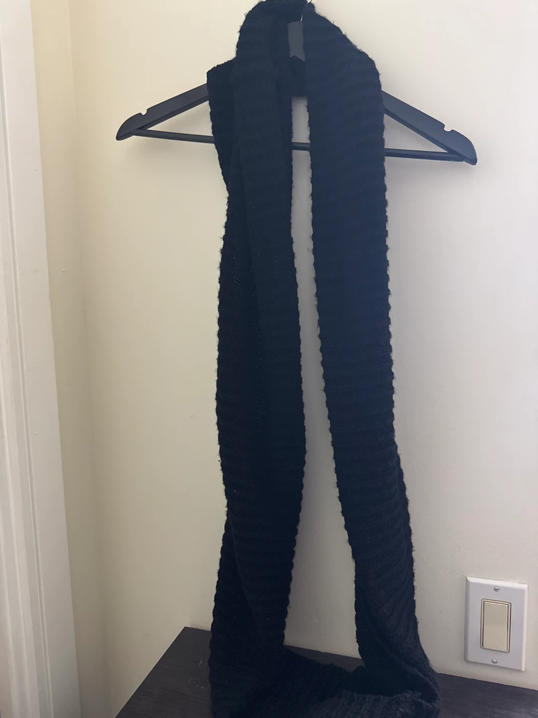 Black Knit Scarf