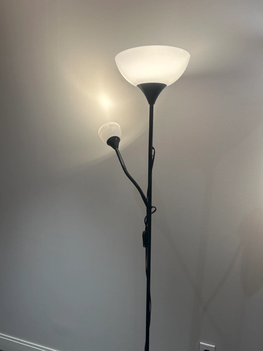 Black Dual Head Floor Lamp - photo 2