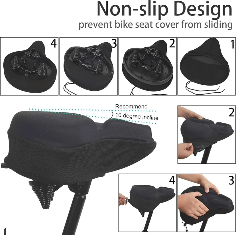 DAWAY High-Resiliency Memory Foam Bicycle Seat Cushion - photo 5