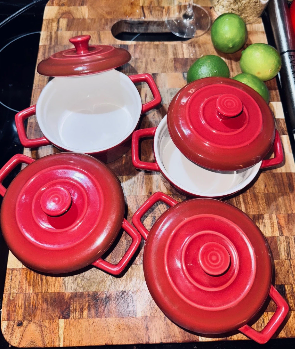 Set of 4 Red Individual Mini Cocotte - photo 2