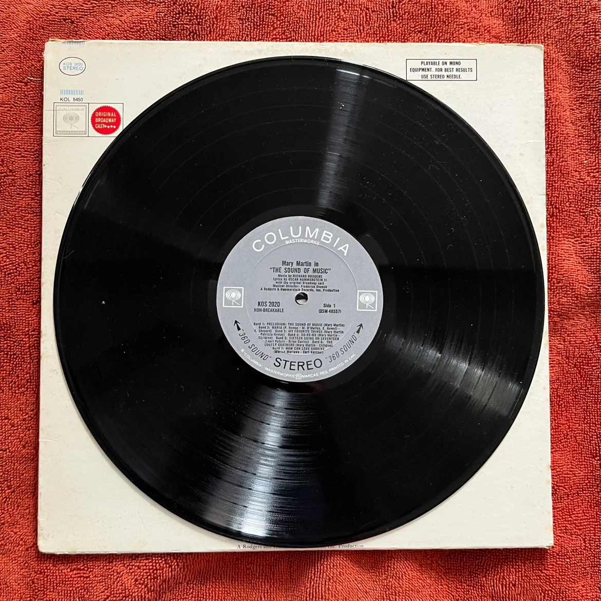 Mary Martin The Sound of Music Broadway Cast Vinyl Record - photo 2