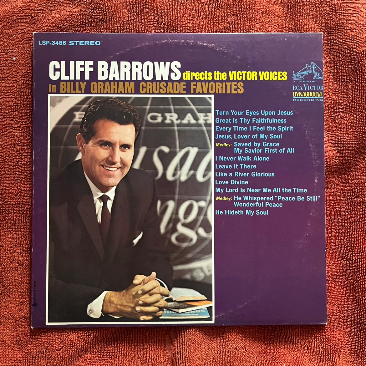 Cliff Barrows directing the Victor Voices