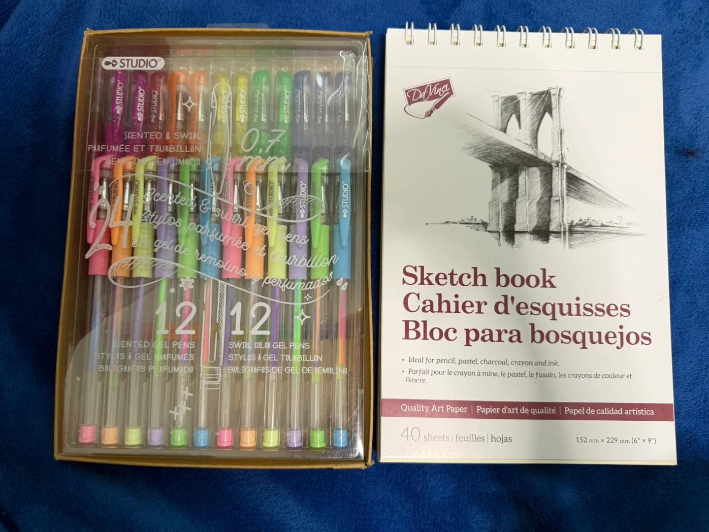 Studio Scented Gel Pens and Da Vinci Sketchbook