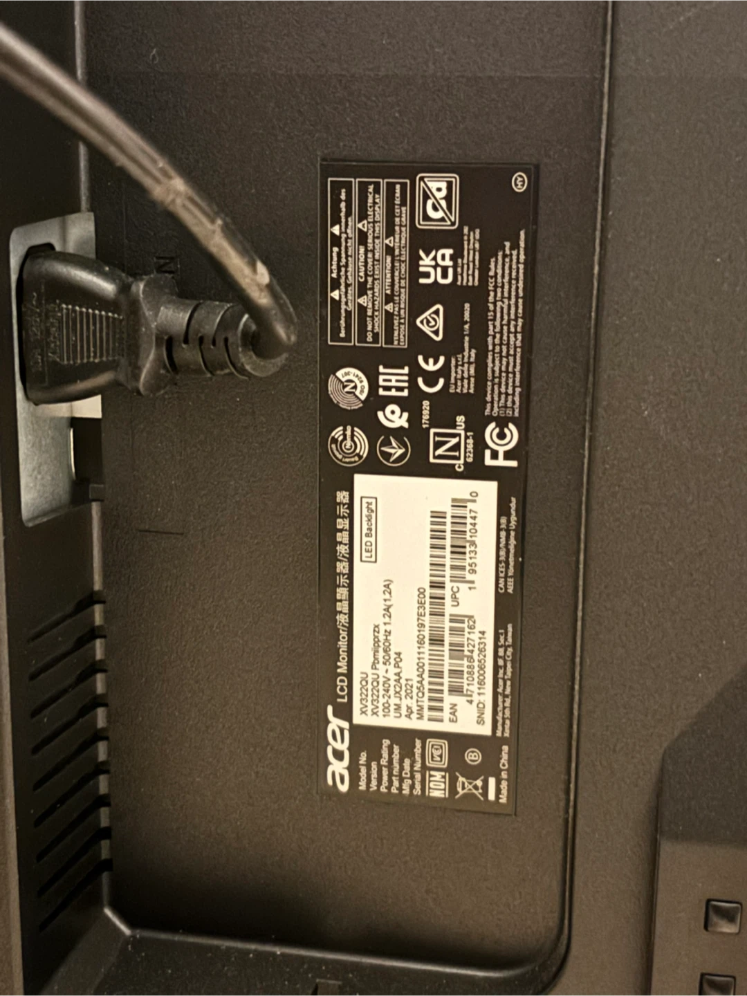 Acer XV232QU Monitor - photo 5