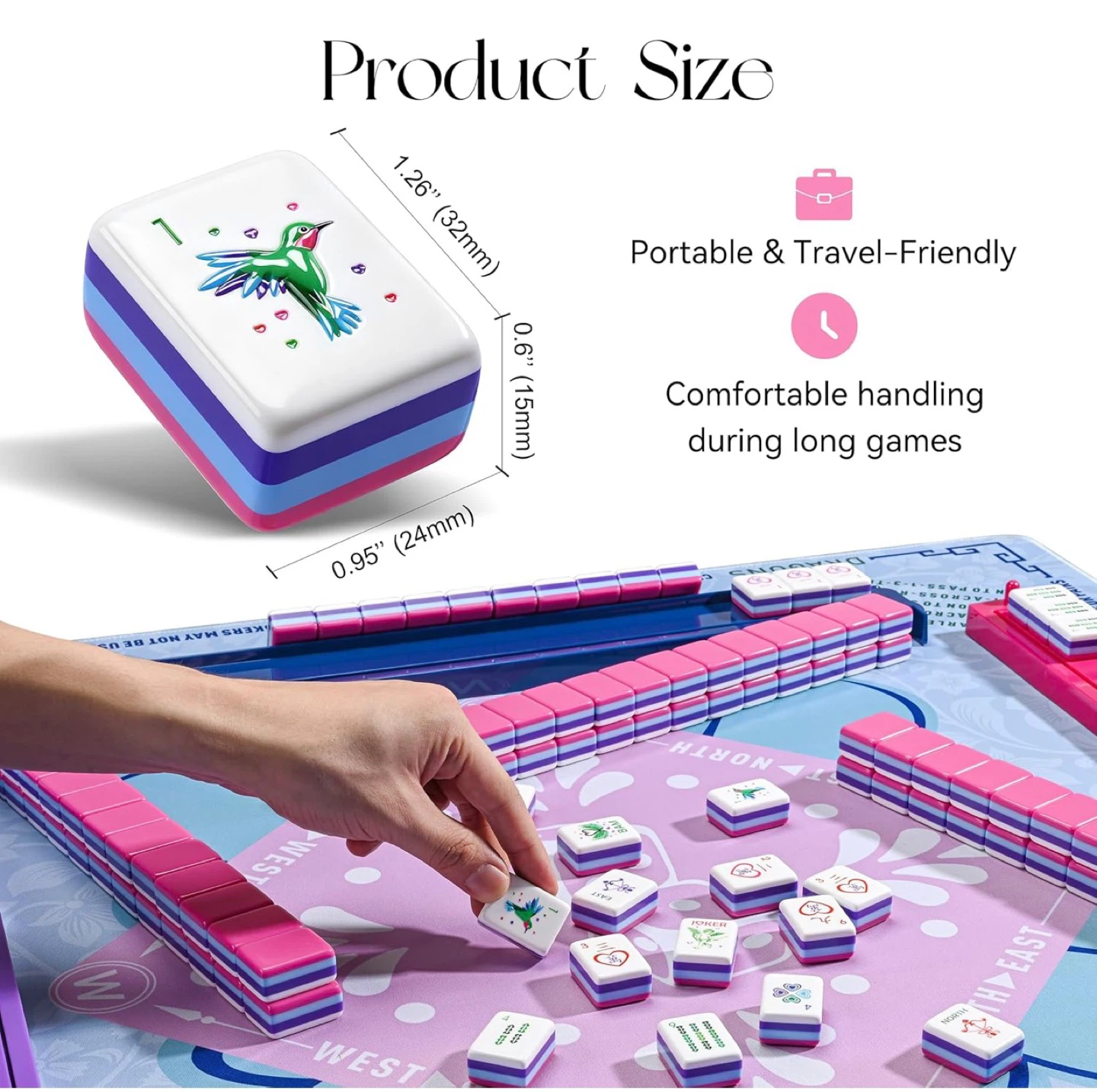 Mahjong Set with Travel Case & Chips - photo 5