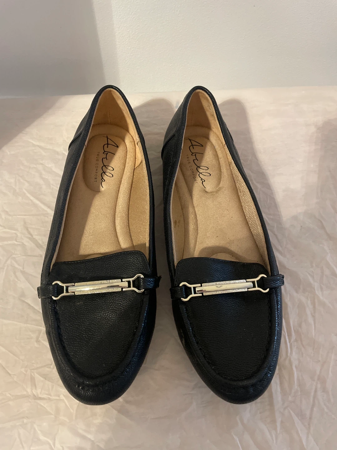 Abella Black Leather Loafers