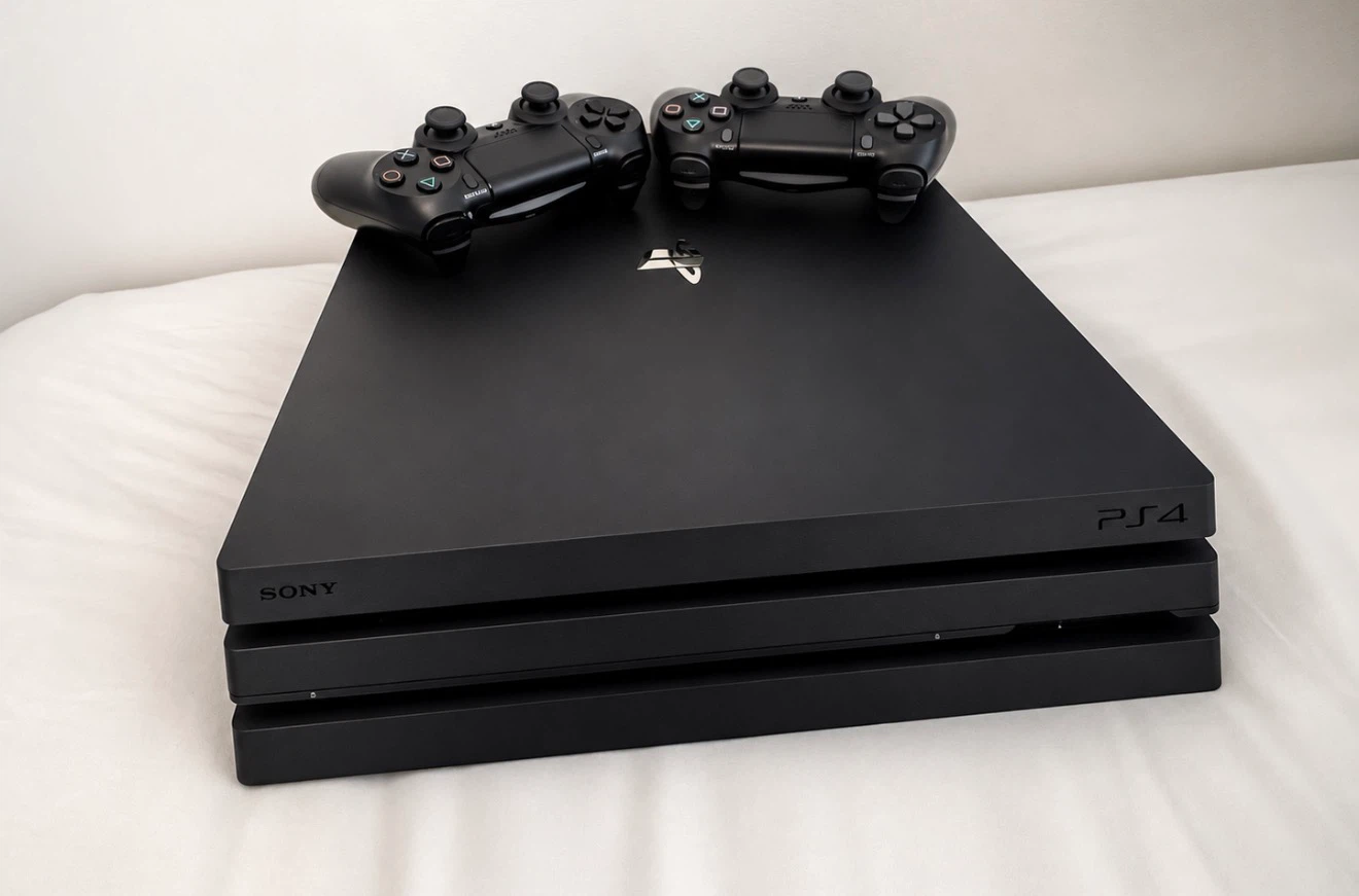 Sony PlayStation 4 Pro Console with Controllers and Games