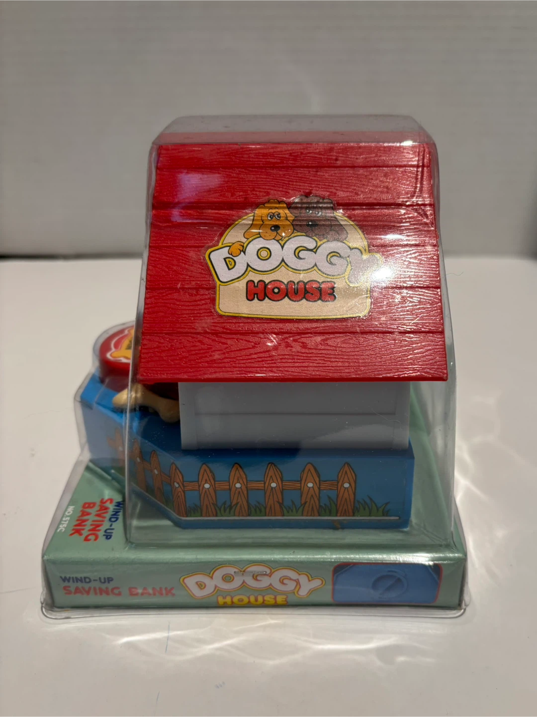 Dog House Vintage 80’s COIN BANK Wind Up Hong Kong Made New - photo 3