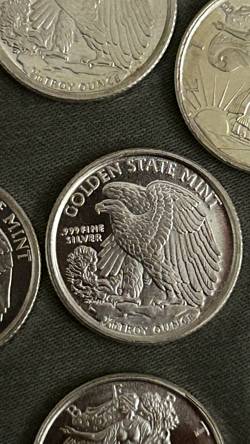 .999 Fine Silver 1/10 Troy Ounce Coins (Lot of 10) - photo 3