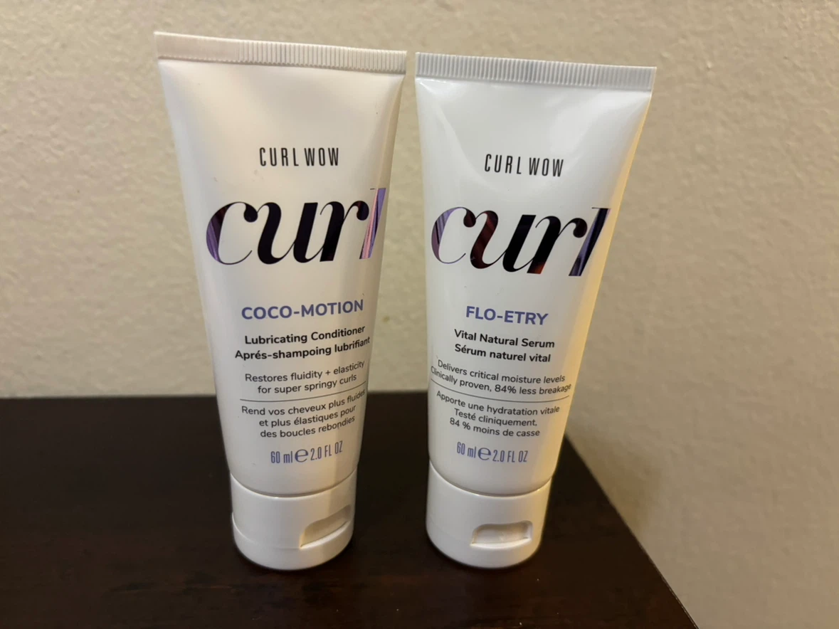 NEW-LOT of 2-Curl Wow Conditioner & Flo-etry Vital Natural Serum