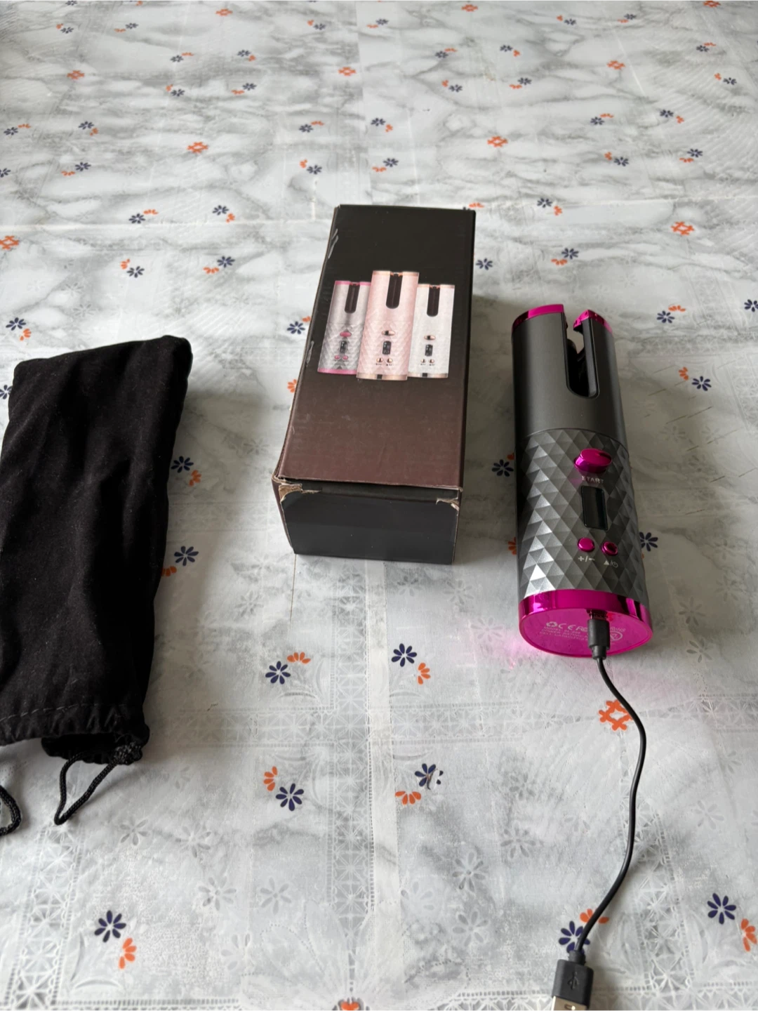 Automatic Cordless Hair Curler with LCD Display