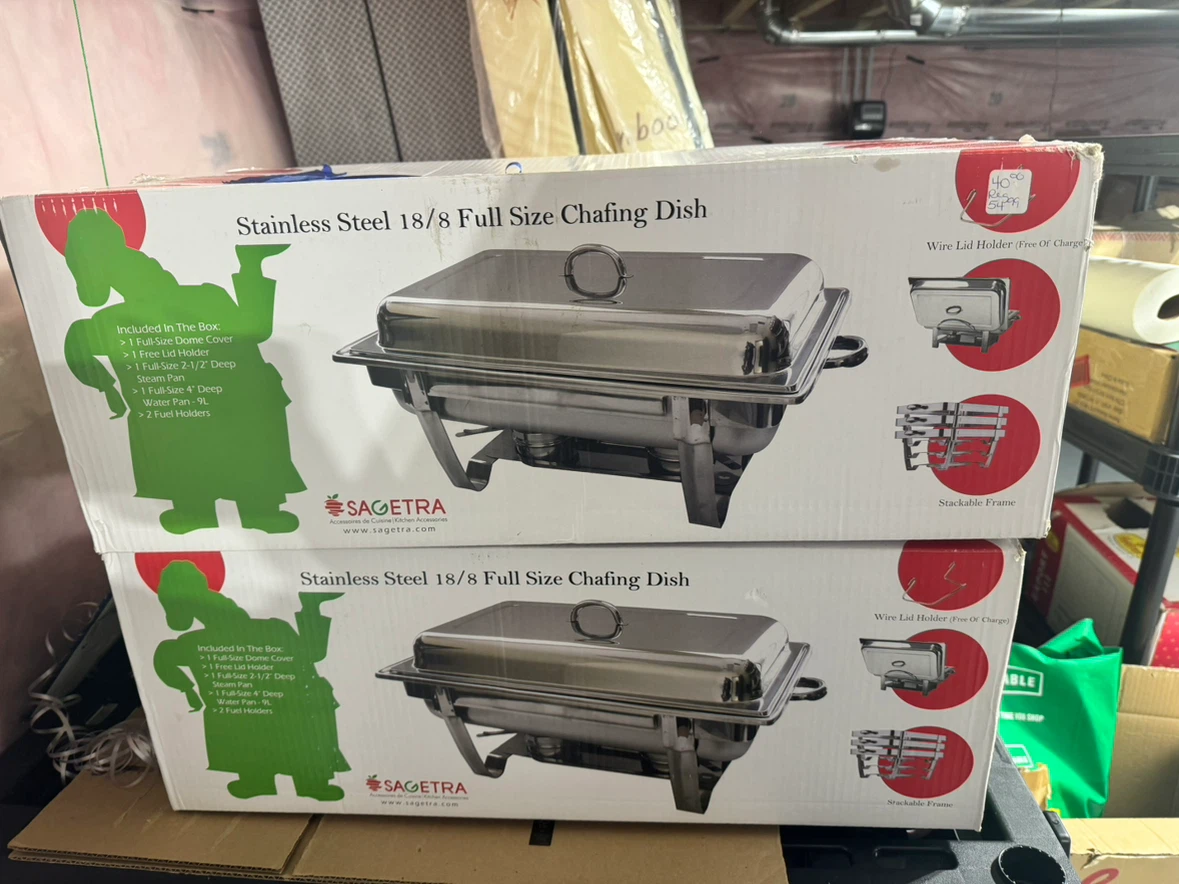 Sagetra Stainless Steel 18/8 Full Size Chafing Dish