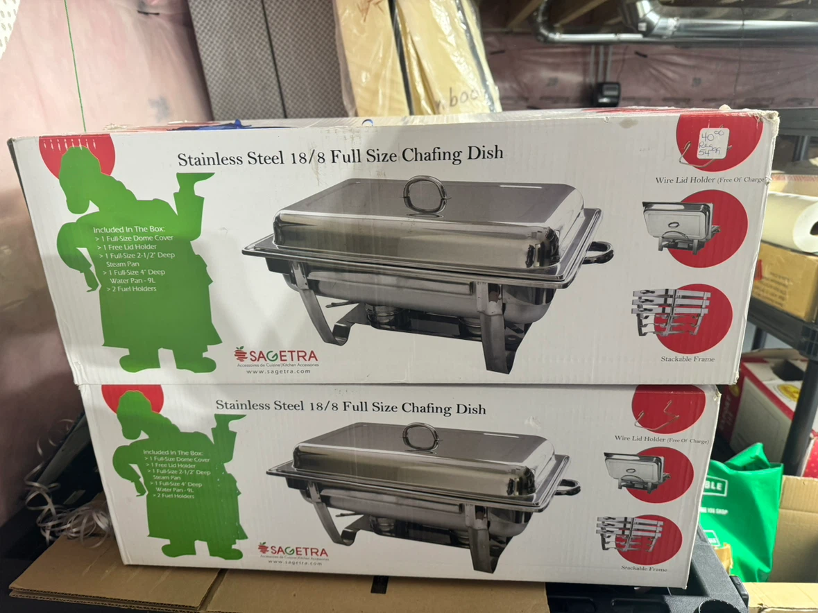Sagetra Stainless Steel 18/8 Full Size Chafing Dish - photo 3