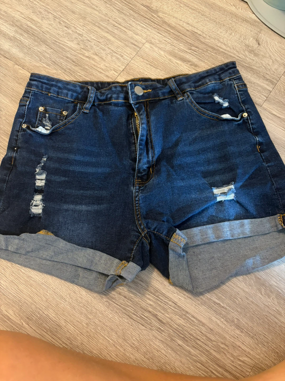 SHEIN Distressed Denim Shorts