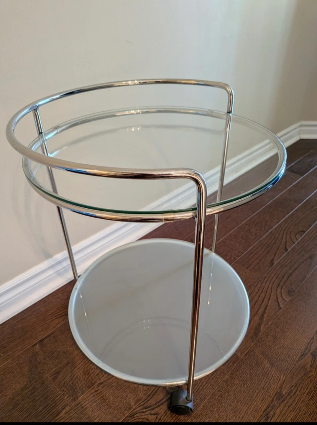 Glass and Chrome Bar Cart