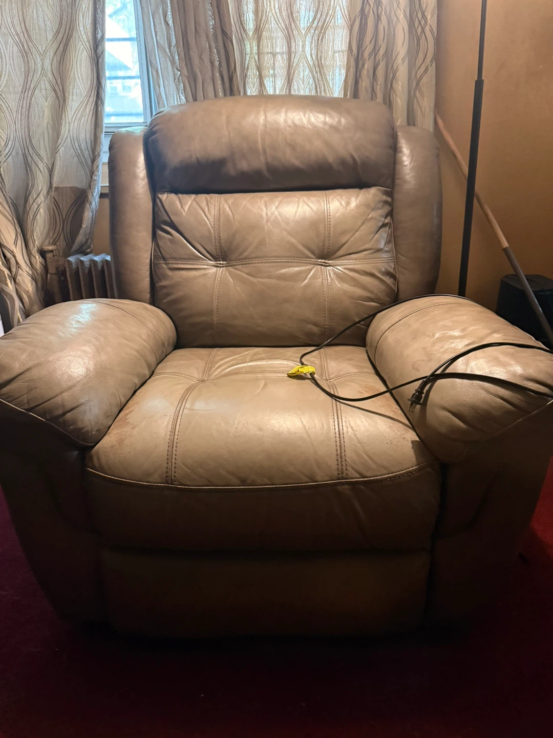 Tan Leather Recliner Chair - photo 2